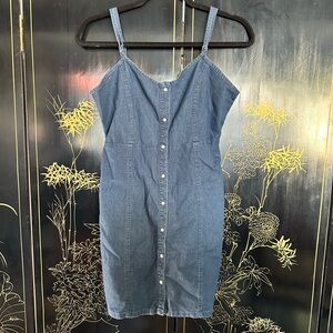 Jean button up dress